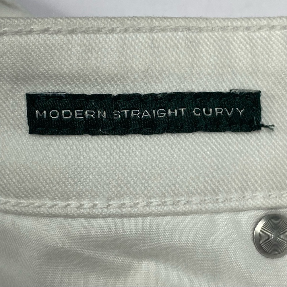 LAUREN RALPH LAUREN LRL Modern Straight Curvy Jeans Women’s Size 8 White - Picture 6 of 15